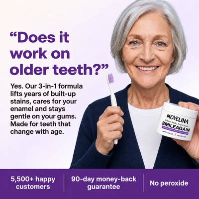 Movelina SmileAgain™ | Purple Teeth Whitening Powder