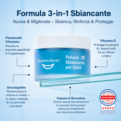 Movelina Bianéa™ – Polvere Sbiancante Denti