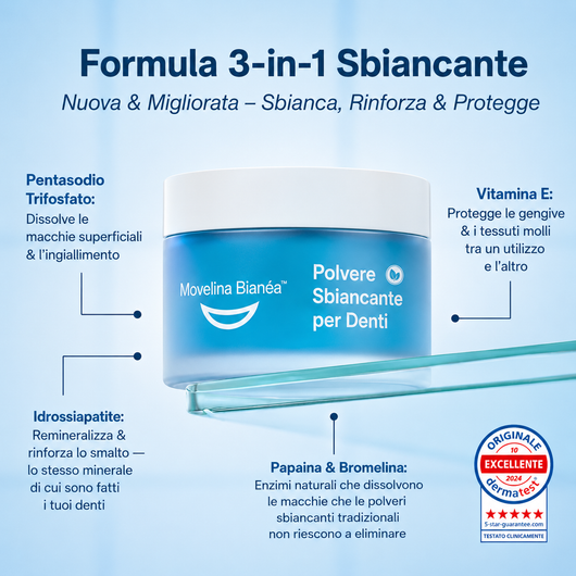 Movelina Bianéa™ – Polvere Sbiancante Denti