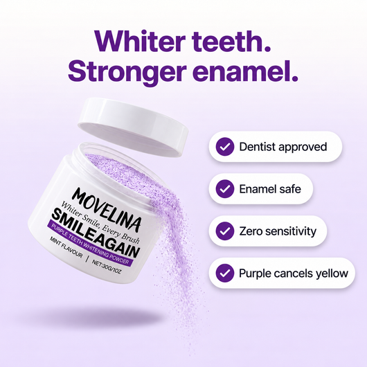 Movelina SmileAgain™ | Purple Teeth Whitening Powder